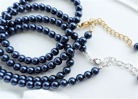 navy blue pearls.